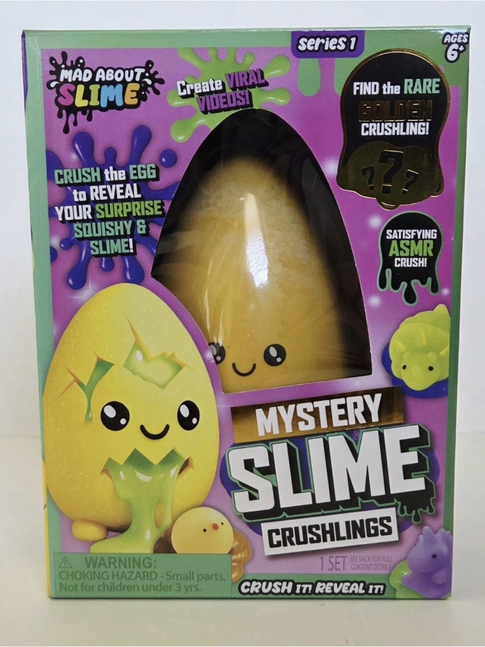 Mystery Slime Crushlings By Mad About Slime, Tik Tok Viral Slime Fidget ASMR Toy